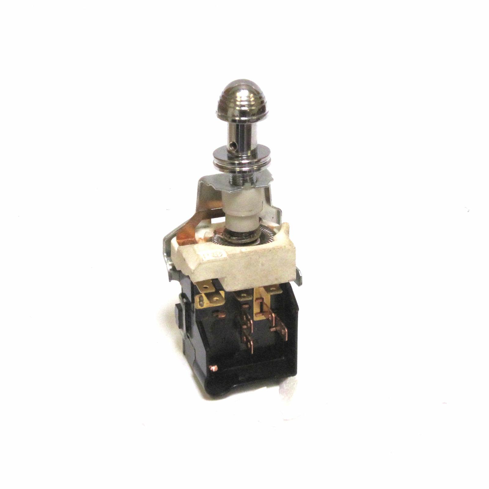 VTG Street Rod Hot Rod Headlight Switch Universal Chrome Piston Knob