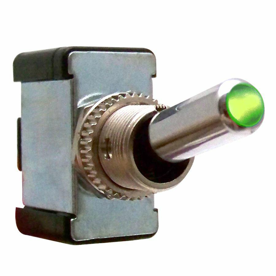 All Metal Toggle Switch With LED Green 20a/12v eBay