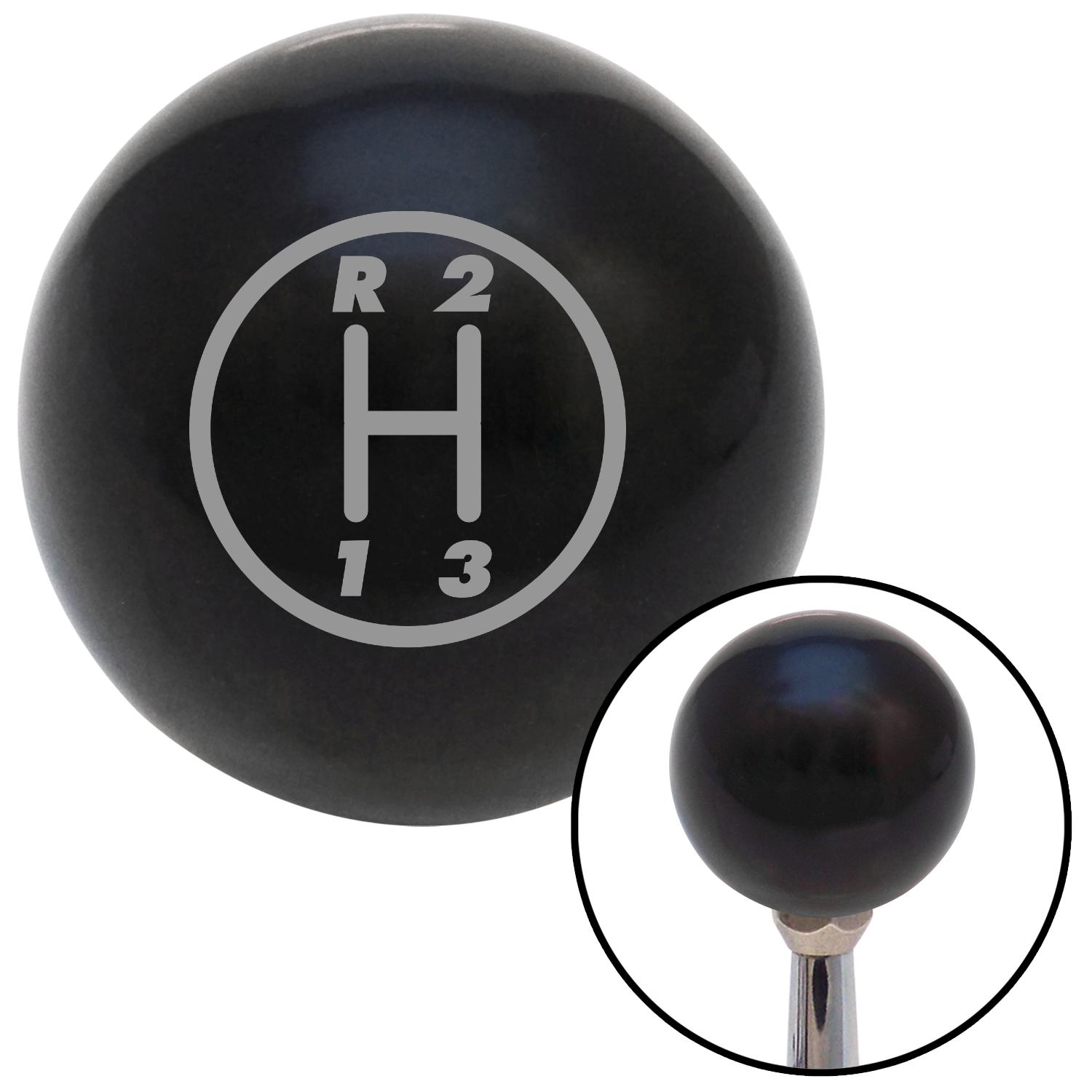 Engrave Only 3 Speed Shift Pattern 3RUL Black Shift Knob with M16 x 1