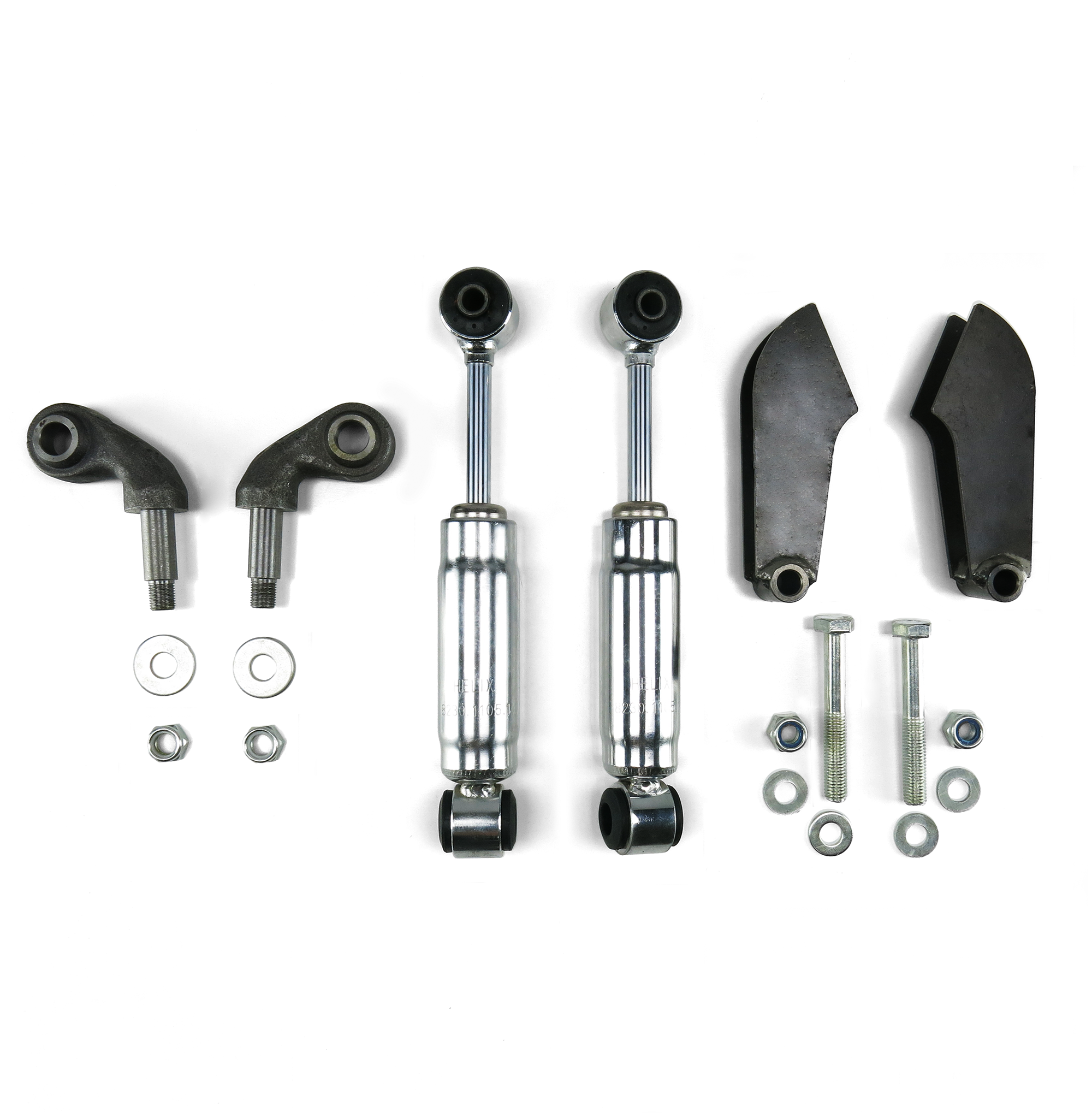 193255 Willys Shock Kit w Mounts 2 4 inch drop axle mounting bracket