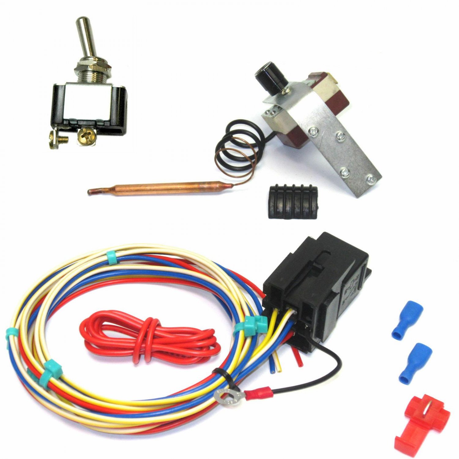 Thermostatic Cool Temp Fan Control Adjustable 12v Volt Car Radiator kit