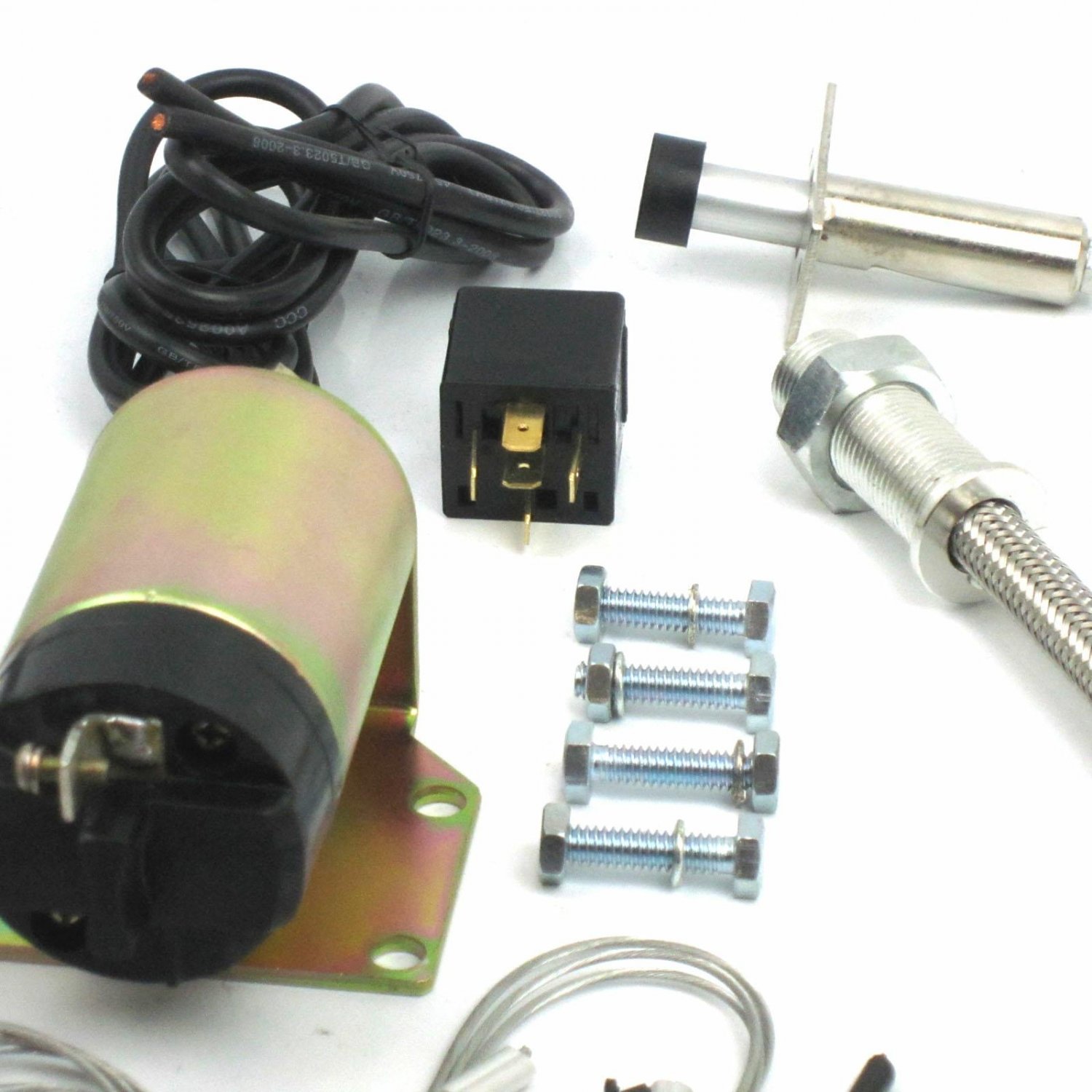 Shaved Handle Kit Stainless Steel Door Looms Chrome Buttons Door