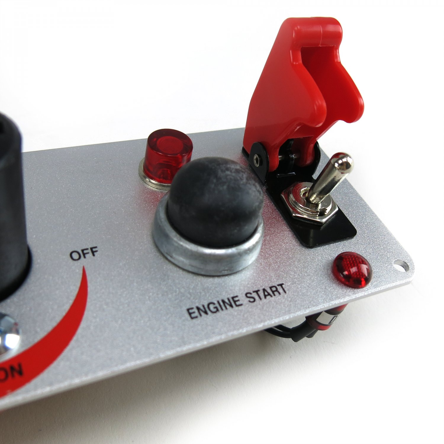 3 Toggle Switch LED Nitrous Activate Race PANEL CHROME Aircraft Safety