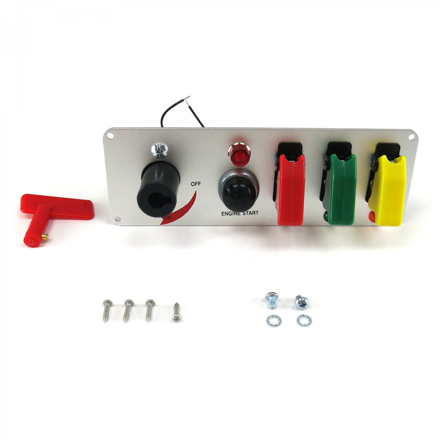 3 Toggle Switch LED Nitrous Activate Race PANEL CHROME Aircraft Safety