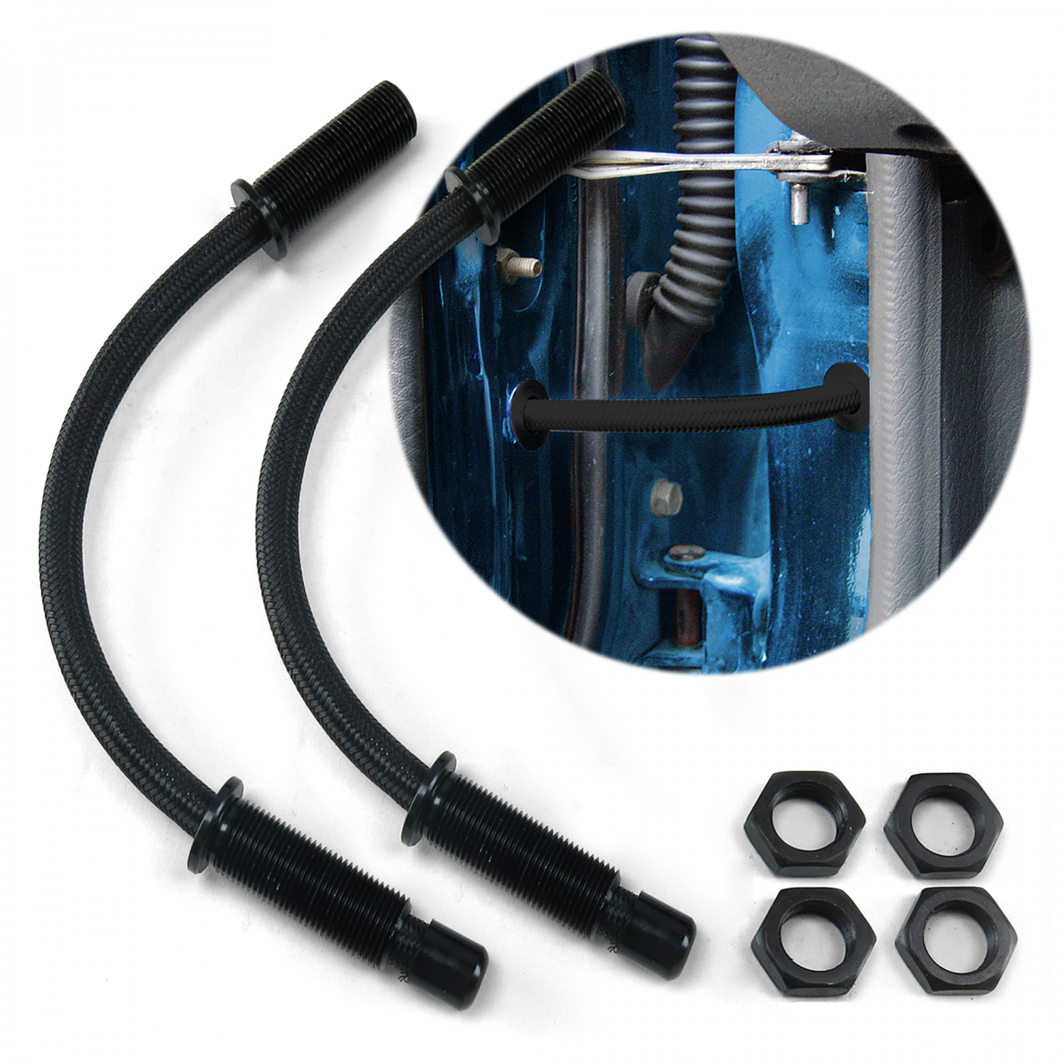 GM Chevy Buick Black Stainless Door Loom Pair Door JAM Speaker POD Wire