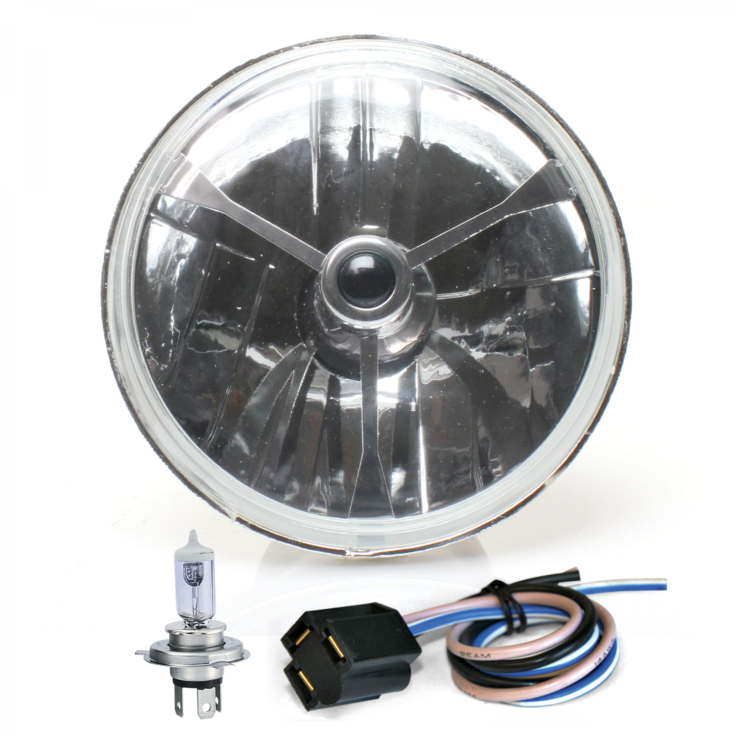 5 3 4 Inch TRI BAR H4 Halogen Headlight Upgrade KIT Light FOR Ford