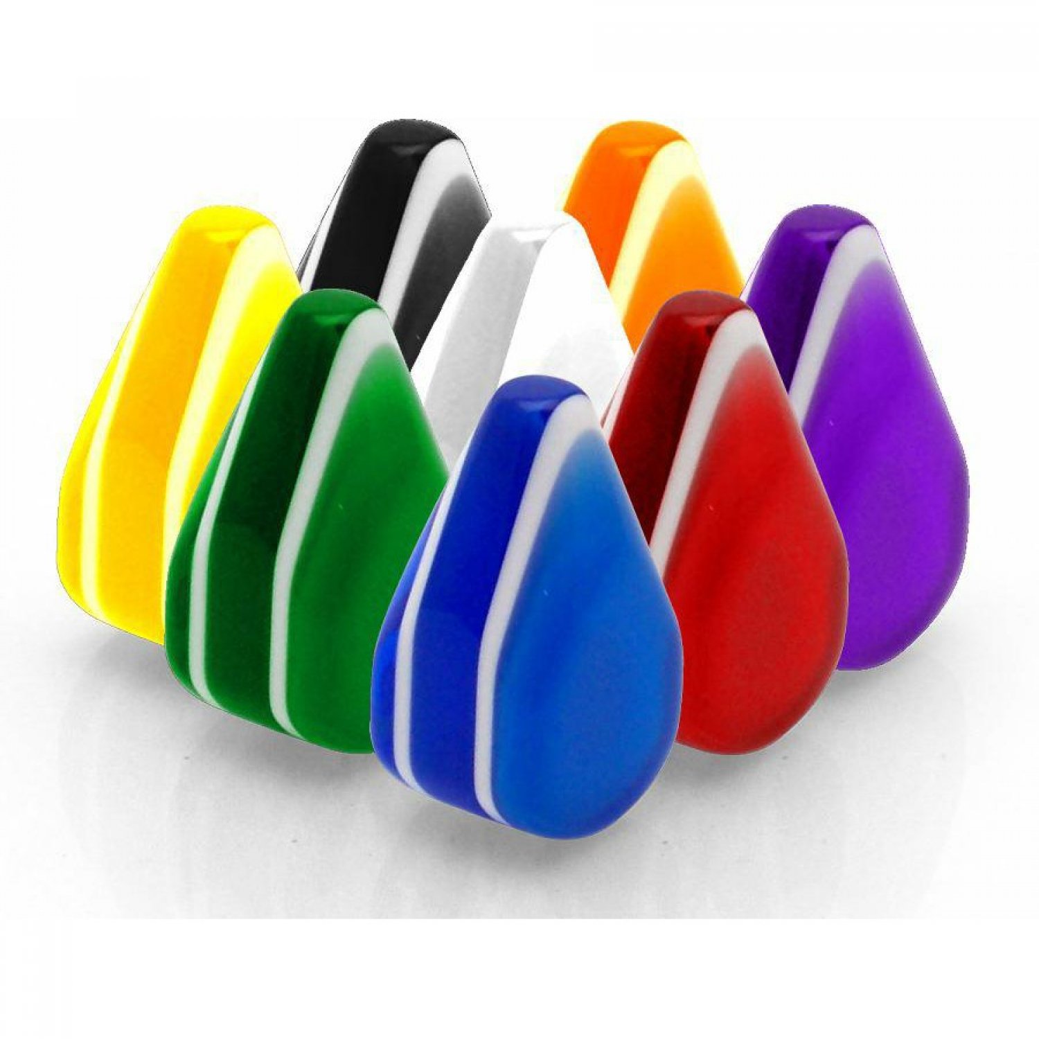 White Small Tear Shape Dash Knob Radio On/Off 12v Switch lowrider