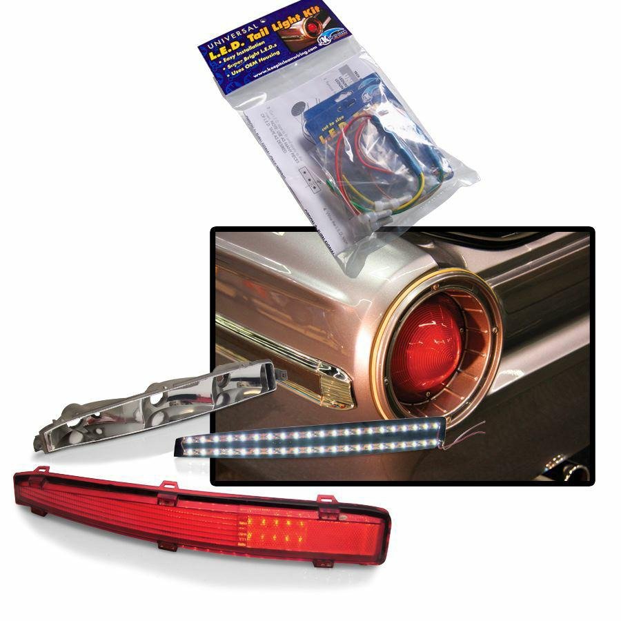 Universal LED Tail Light Kit 4 Lights (White) jdm tpi road king