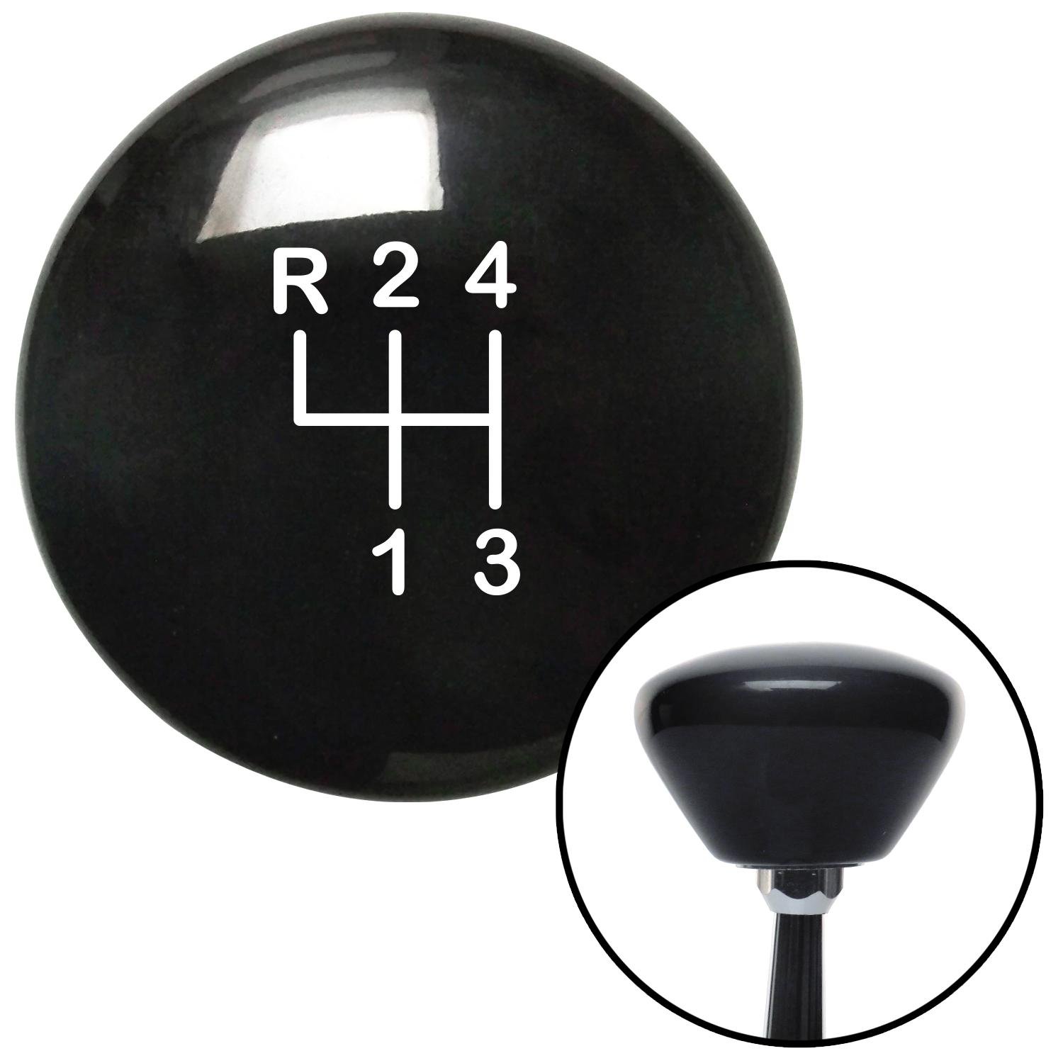 White Shift Pattern 8N Black Retro Shift Knob Fits 4 Speed Shifter