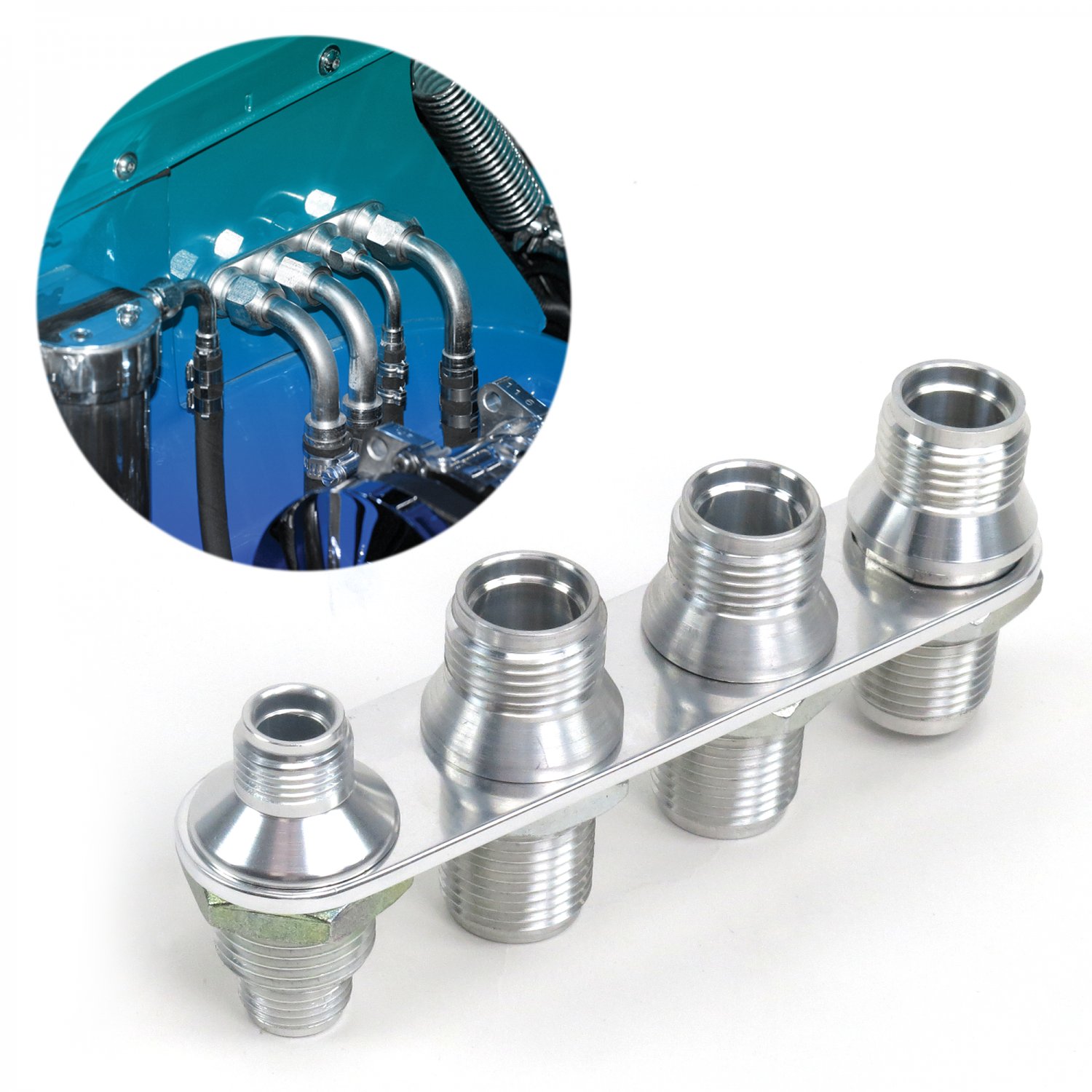 Aluminum Firewall Air Conditioning AC Heater Hose Bulkhead Fitting 4 Port NEW ac eBay