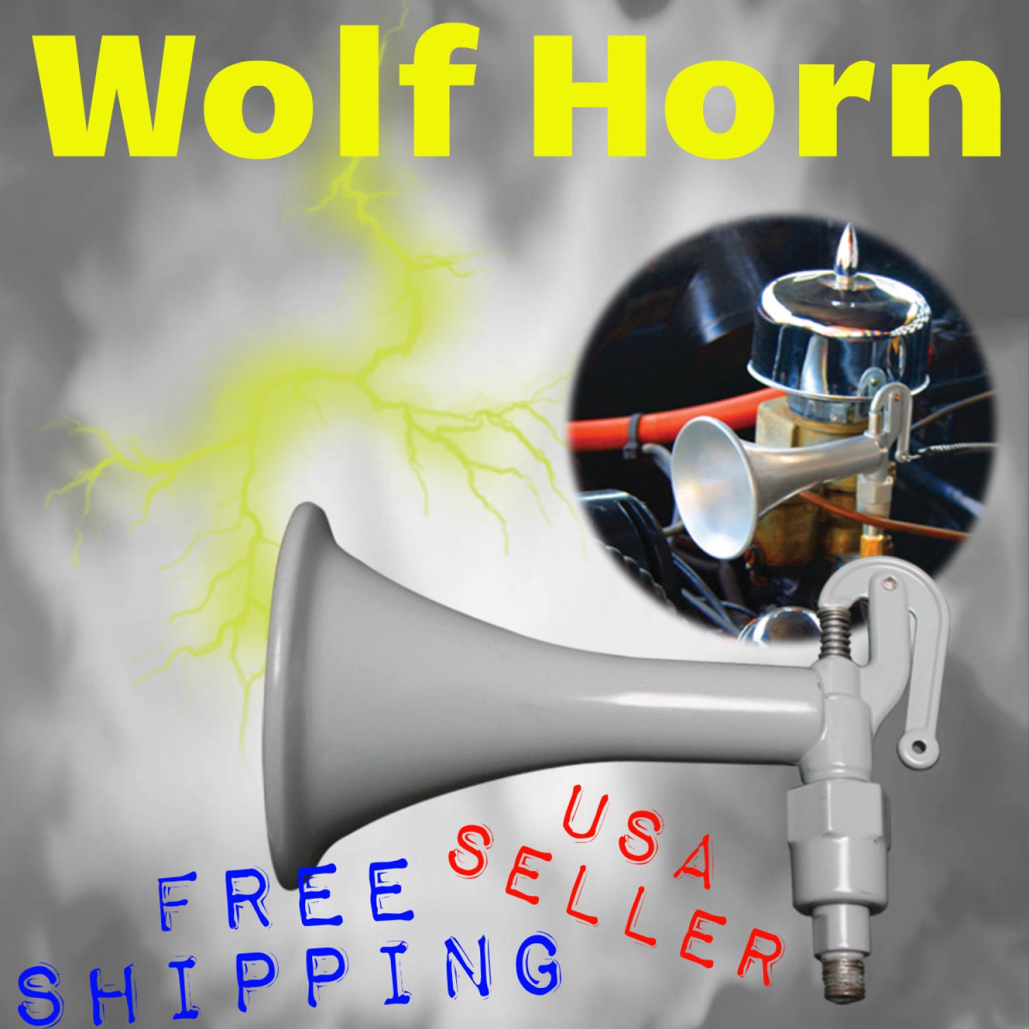 Howling Wolf Whistle Horn for 1983 Chevrolet C10 Suburban loud cast