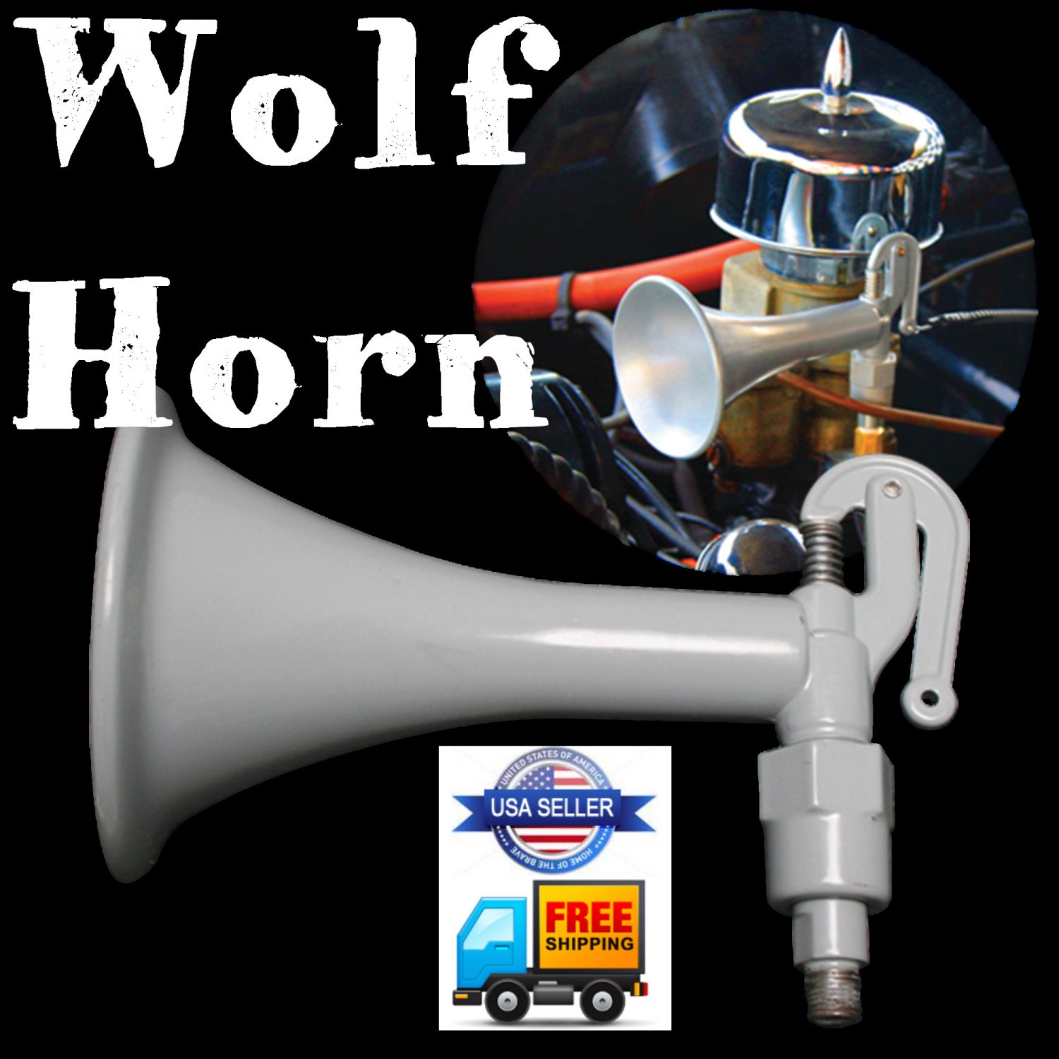 1983 Chevrolet C10 Suburban Howling Wolf Whistle Horn loud cast custom