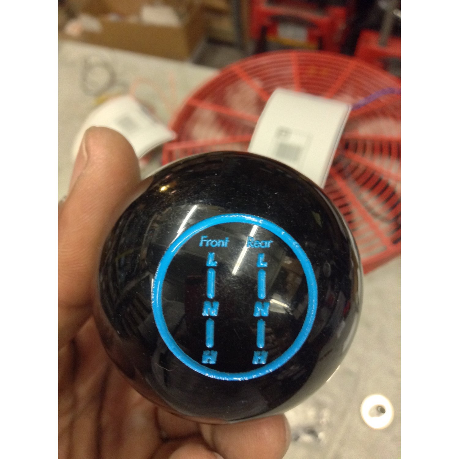 4WD Black Billiard Cue Ball Custom Shift Knob w/ Blue Text F/R LNH eBay