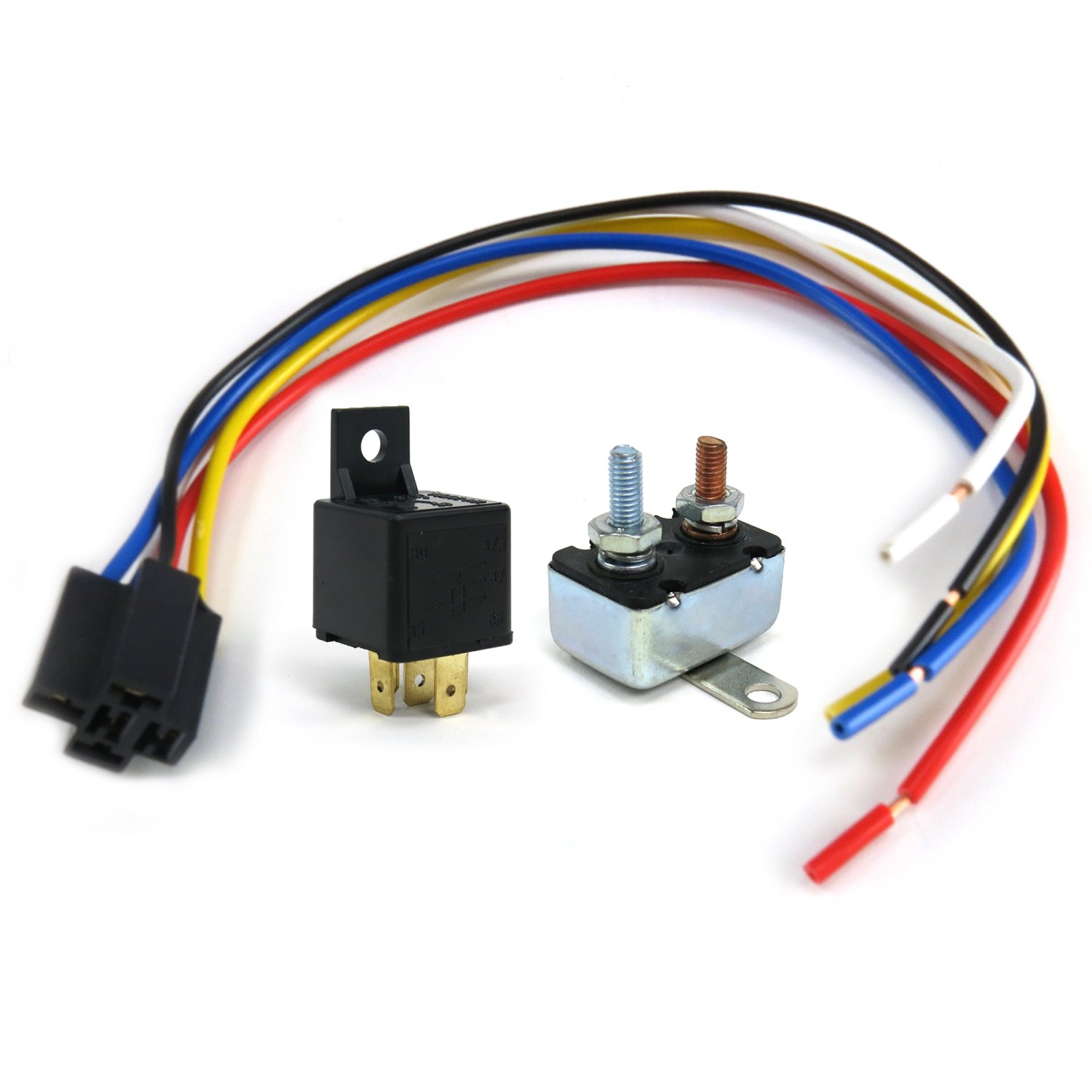 Electric Cooling Fan Wiring Harness & Relay Street Rod SBC ... sbc wiring harness 