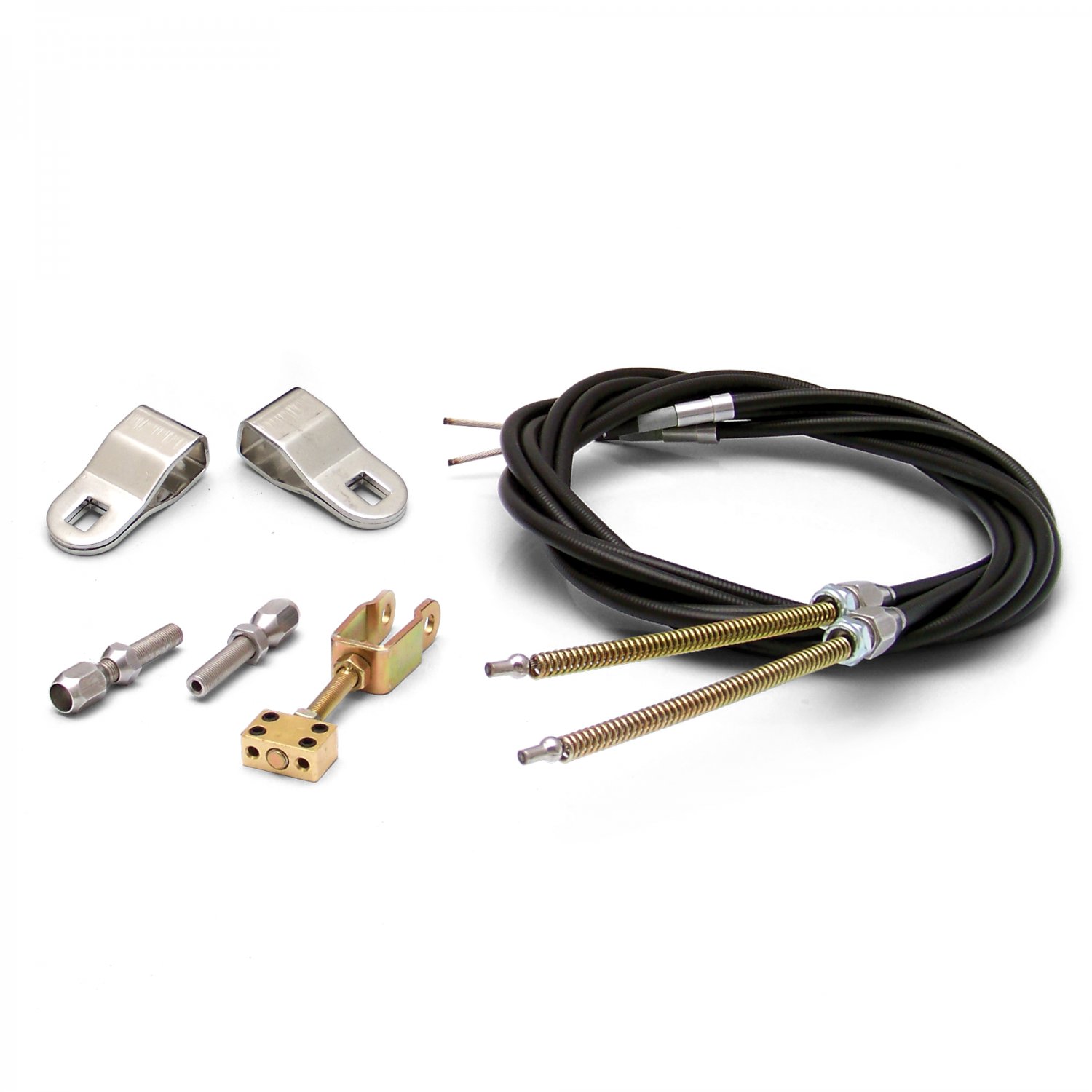 Stainless Steel Emergency eBrake Cables with Clevis Kit for GM Disc or