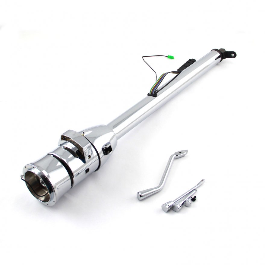 33" Chrome Steel Tilt Column Shift Steering Column + Shift Indicator GM Adapter eBay
