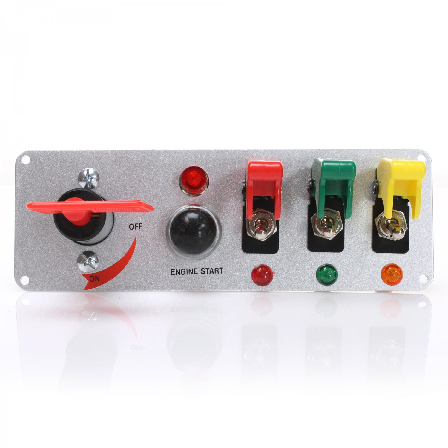 3 Toggle Switch Led Nitrous Activate Race Panel Chrome