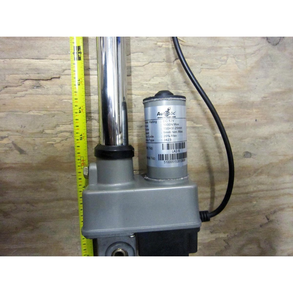 Chrome 6 Inch 12V Heavy Duty linear Actuator HOT RAT STREET ROD Trunk