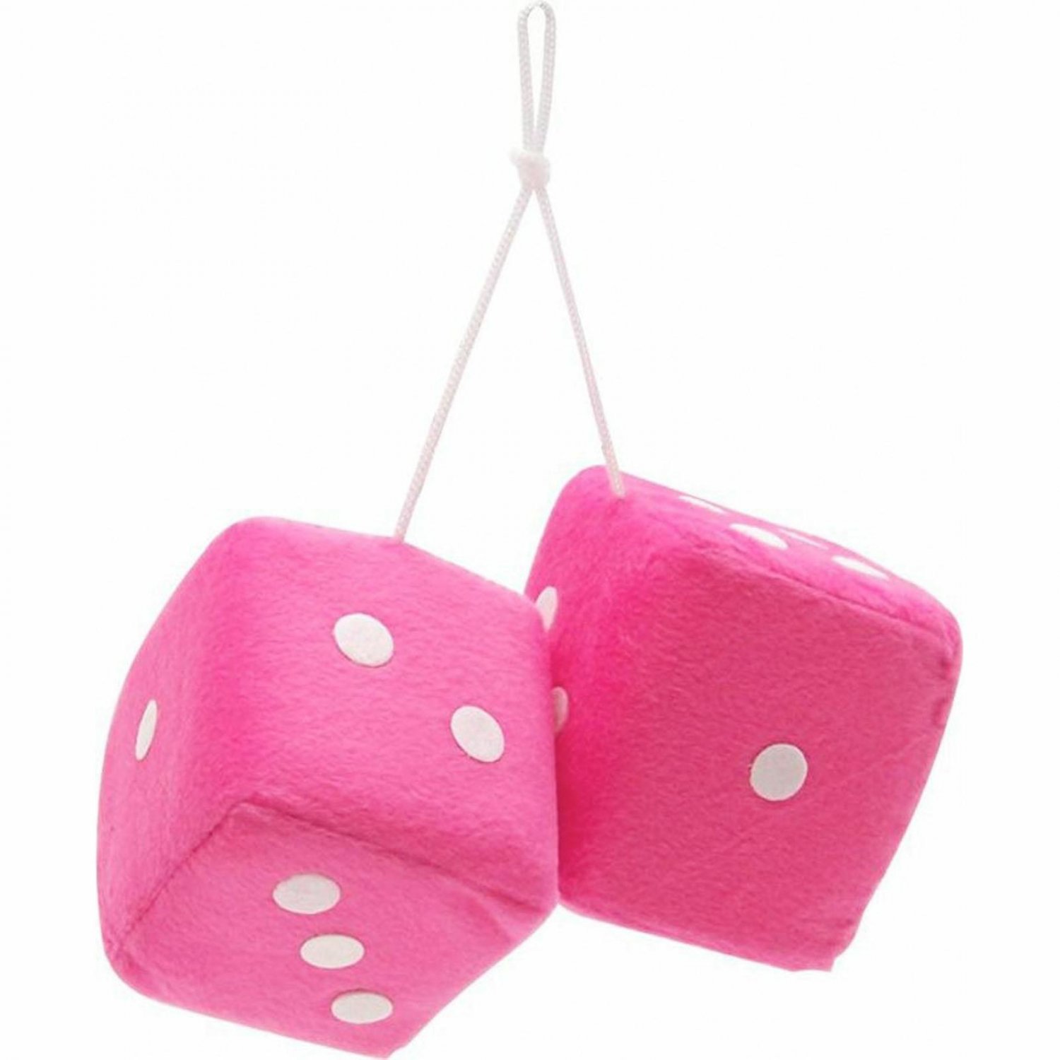 Fuzzy Car Dice PINK BIG 3inches eBay