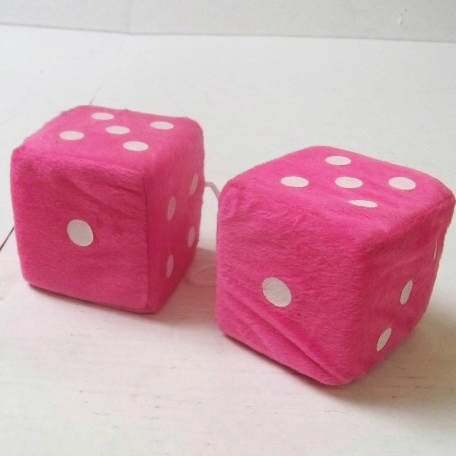Fuzzy Car Dice PINK BIG 3inches eBay