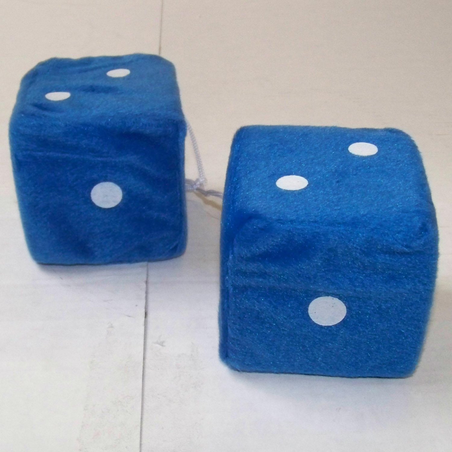 Fuzzy Car Dice BLUE BIG 3inches eBay