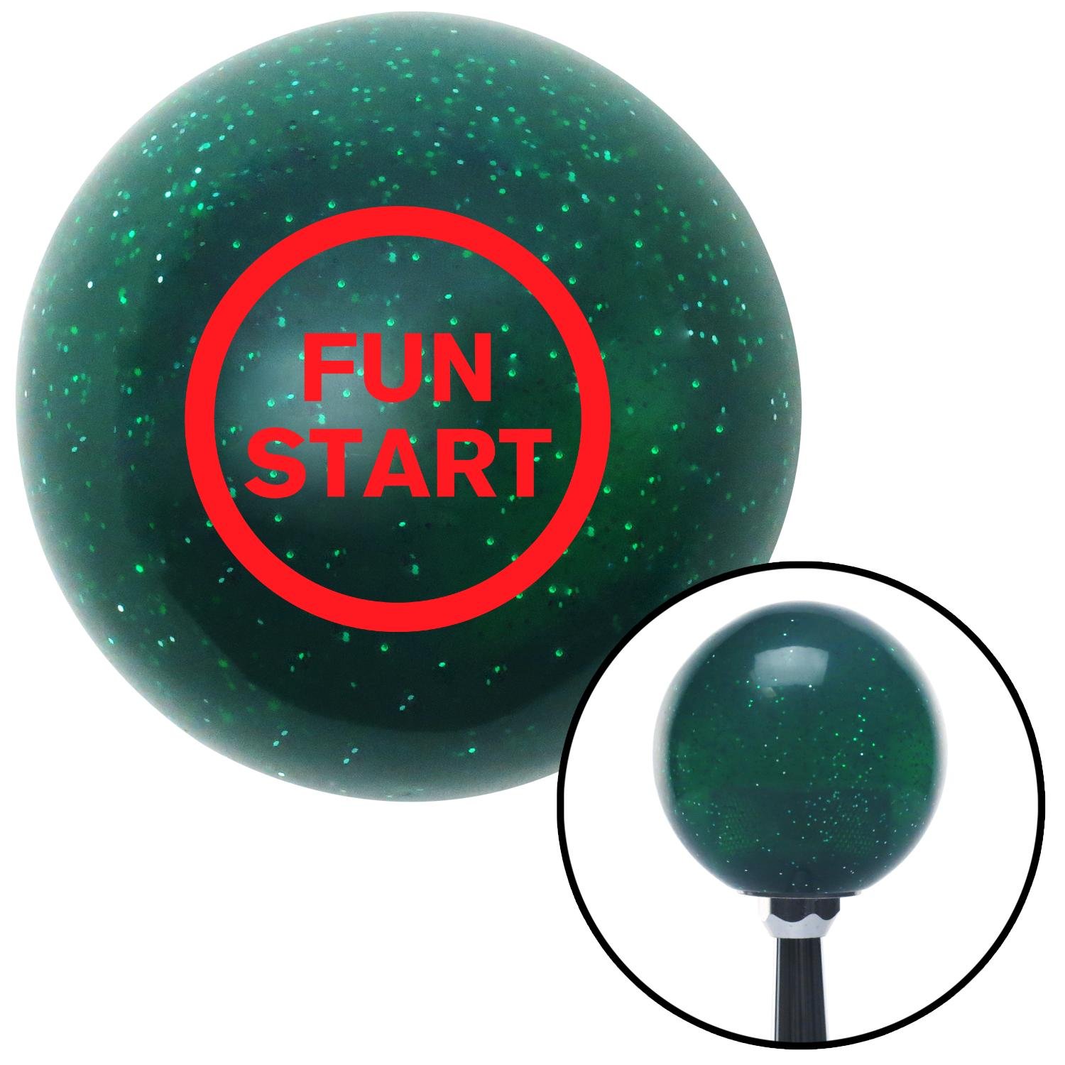 Fun Shifter Ball Red Fun Start Green Metal Flake Shift Knob w/ M16x1.5 Insert Shifter ...