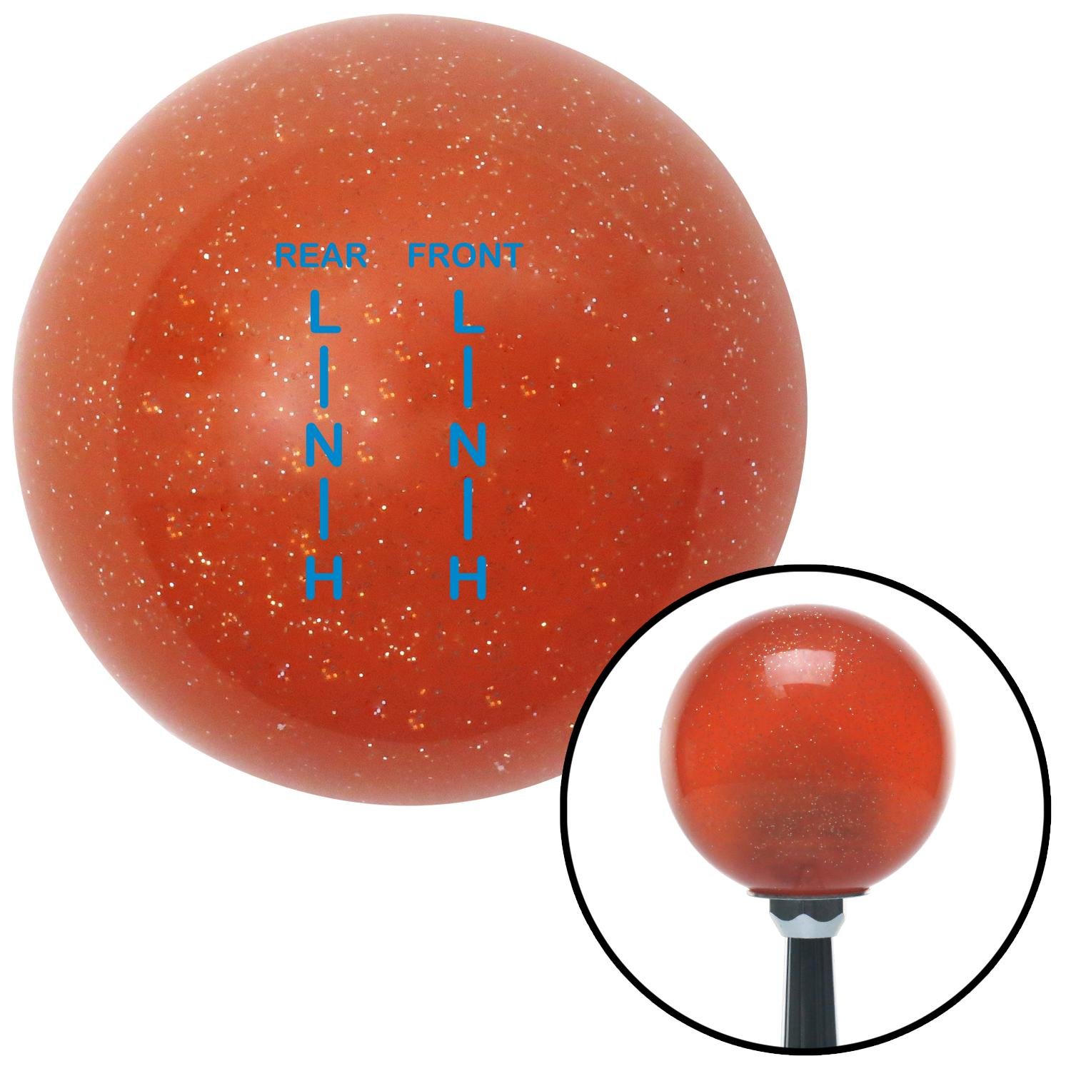 Blue Shift Pattern 57n Orange Metal Flake Shift Knob w/ M16x1.5 Insert ...