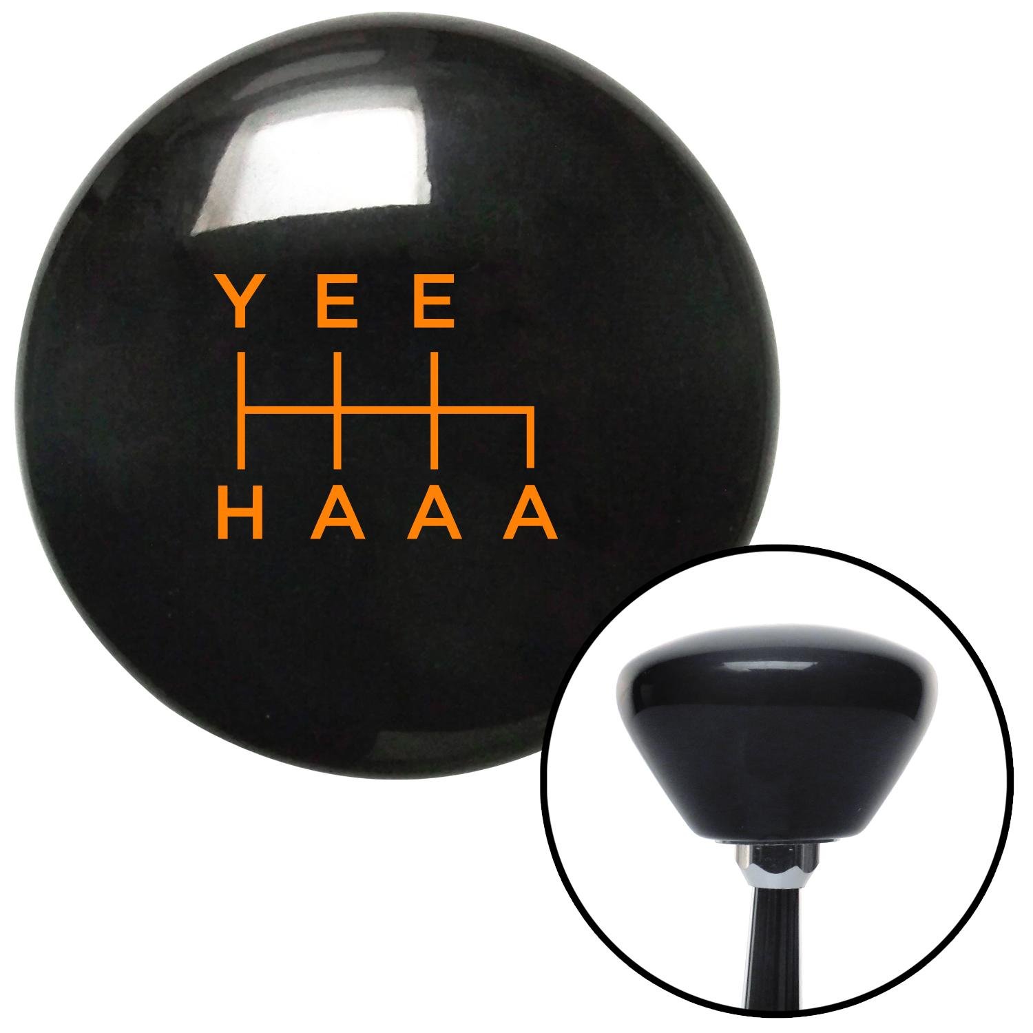 Yee Haaa Orange Yee Haaa Black Retro Shift Knob w/ M16x1.5 Insert Shifter Auto ...