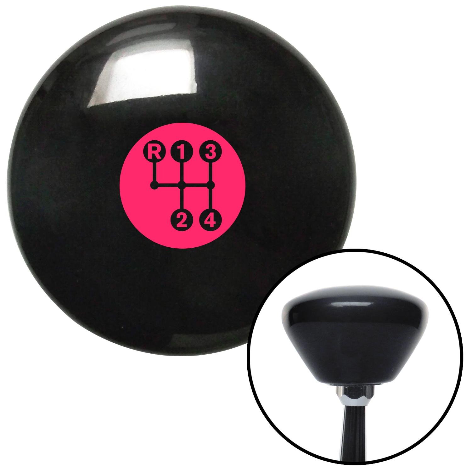 Pink 4 Speed Shift Pattern - Dots 3 Black Retro Shift Knob w/ M16x1.5 ...