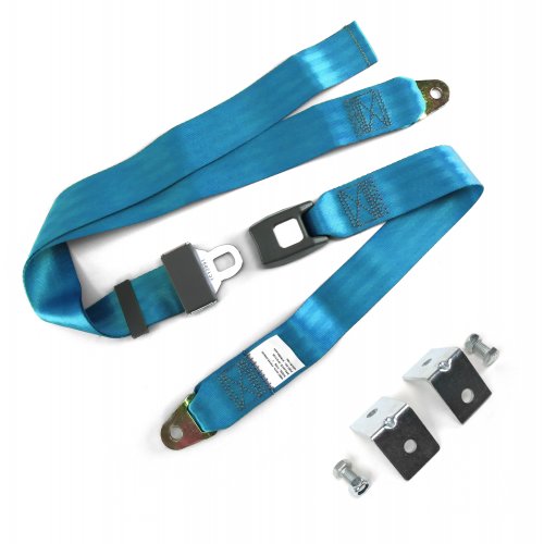 2pt Electric Blue Standard Buckle Lap Seat Belt with  display picture 3