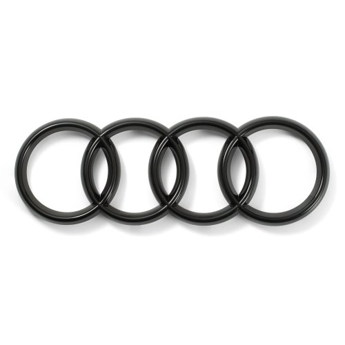 Audi Rings Front Grill Gloss Black Emblem Badge Q5 SQ5 Q3 Q7 A6 A7 eBay